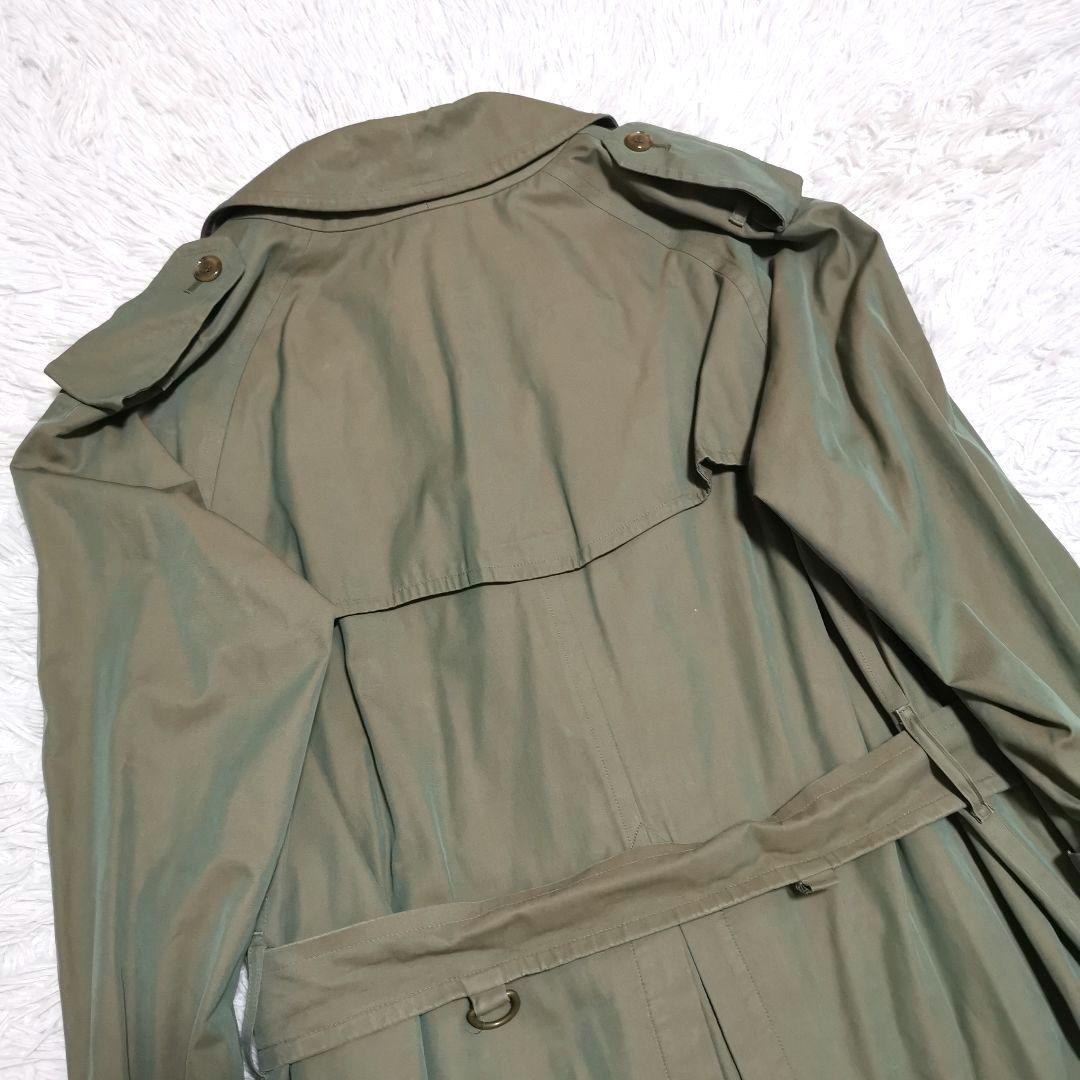 英国製 バーバリー トレンチコート ノバチェック 人気色 玉虫 着丈113