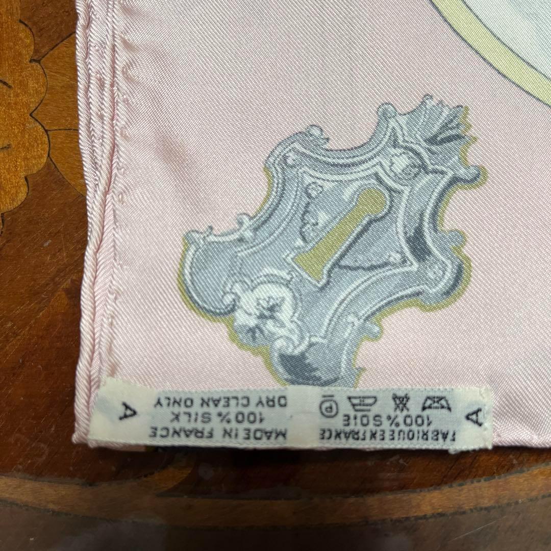 美品 エルメス スカーフ カレ90 シルク100% 鍵柄 レディース