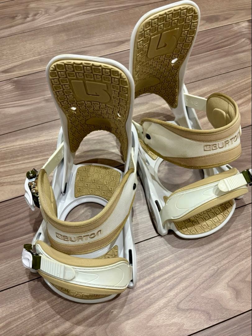 BURTON スノーボードビンディング ホワイト/ベージュ