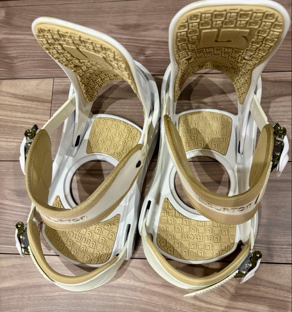 BURTON スノーボードビンディング ホワイト/ベージュ
