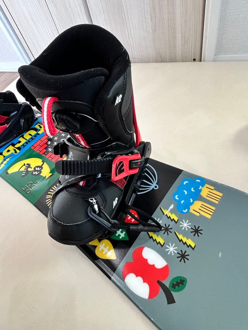 K2 MINI TURBOキッズスノーボードセット 100cmブーツ18.5cm