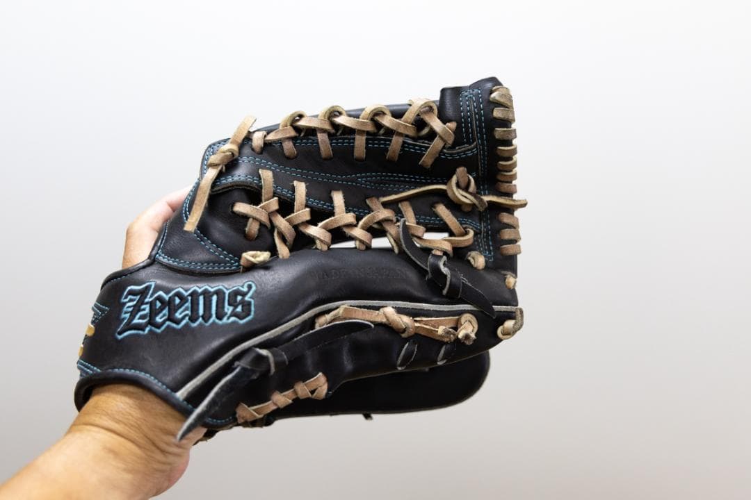 Zeemｓブラック 軟式野球グローブ 右投外野手用