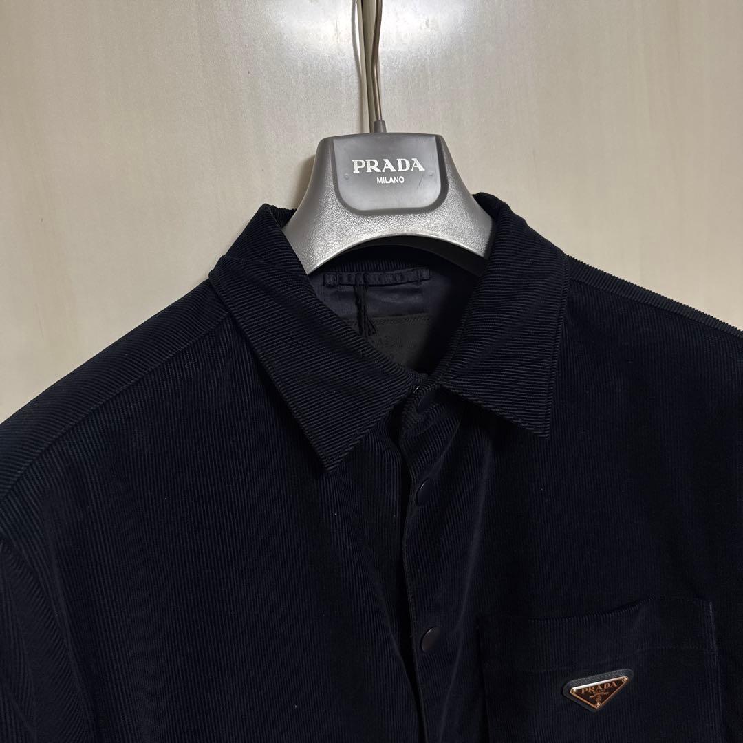 PRADA プラダ　コーデュロイシャツジャケット　ネイビー　　L
