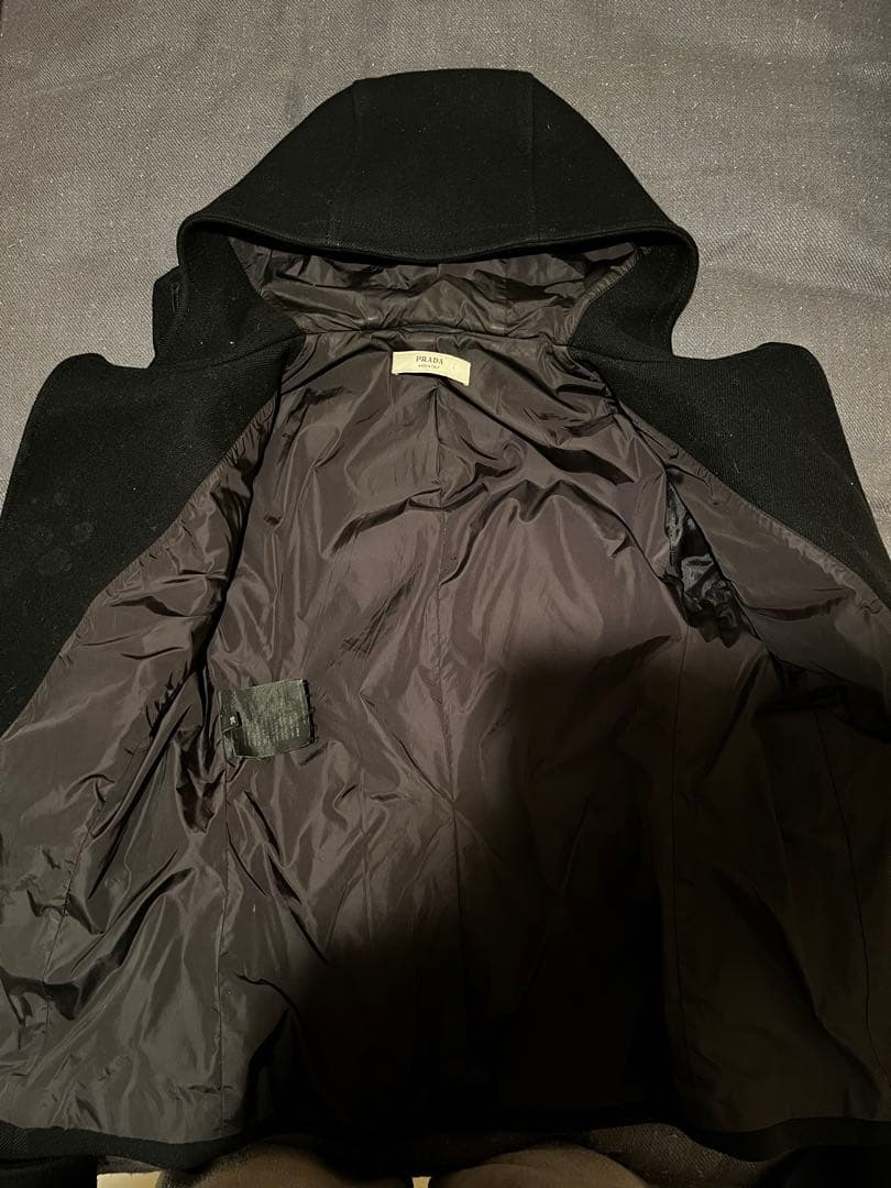 PRADA ブラック ダッフルコート　38号
