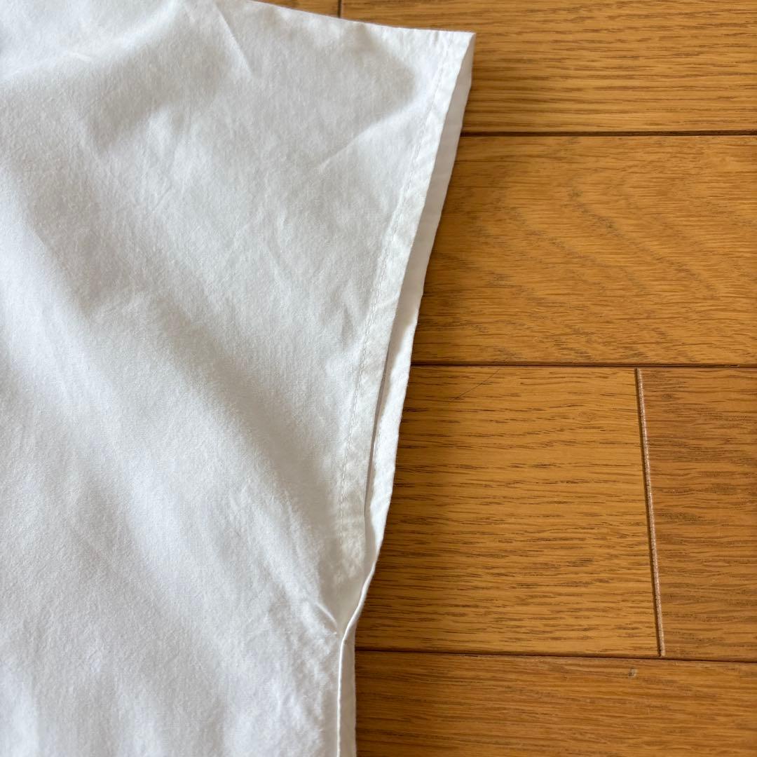 め*こ様 HUIS オーガニックコットンバンドカラー半袖ワイドブラウス