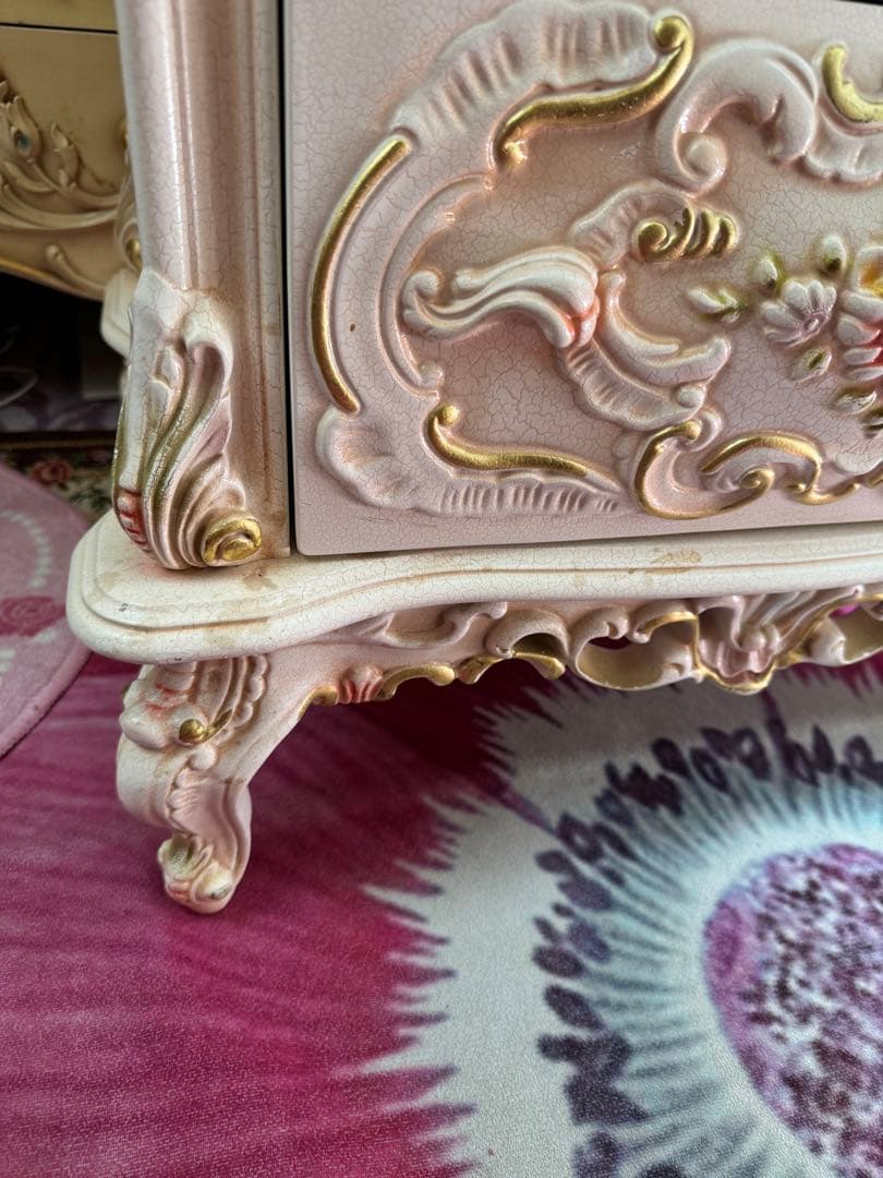 フレンチスタイル キャビネット 4段ロココ調