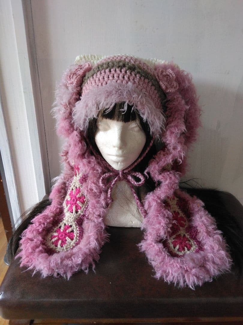 猫耳、うさぎ耳2way帽子handmade取り外し可能アレンジできます