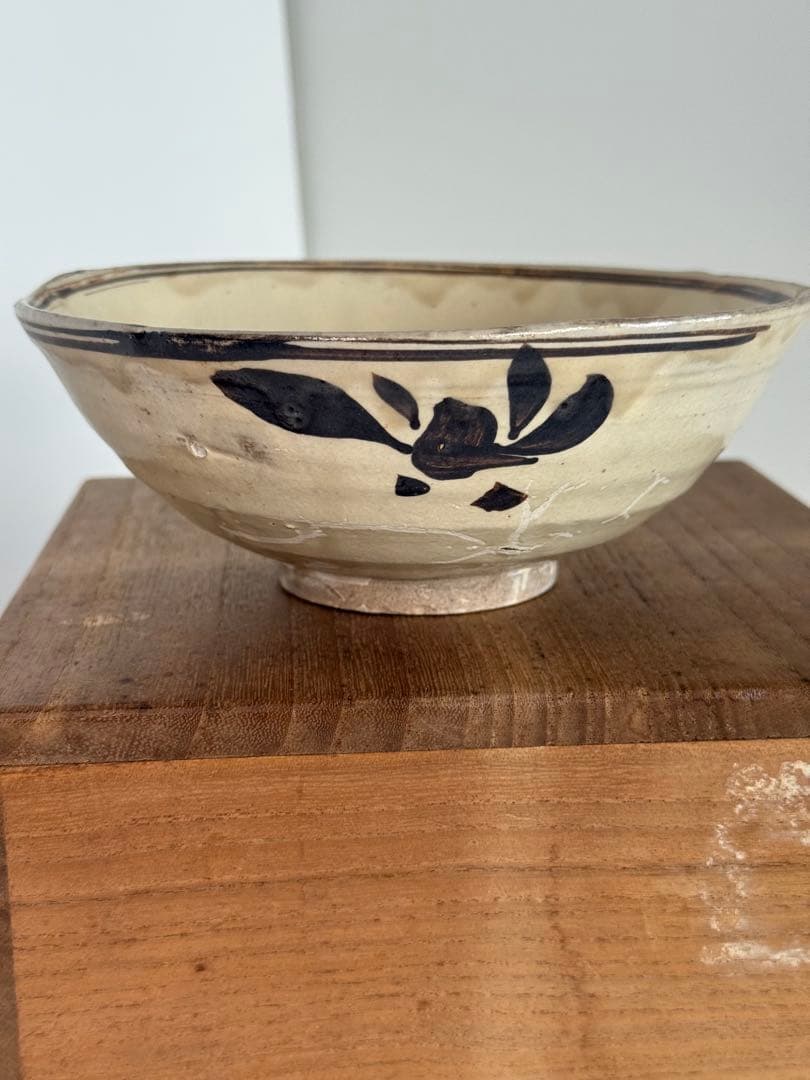 中国明磁州窯黒釉茶碗　直径約16.2㎝