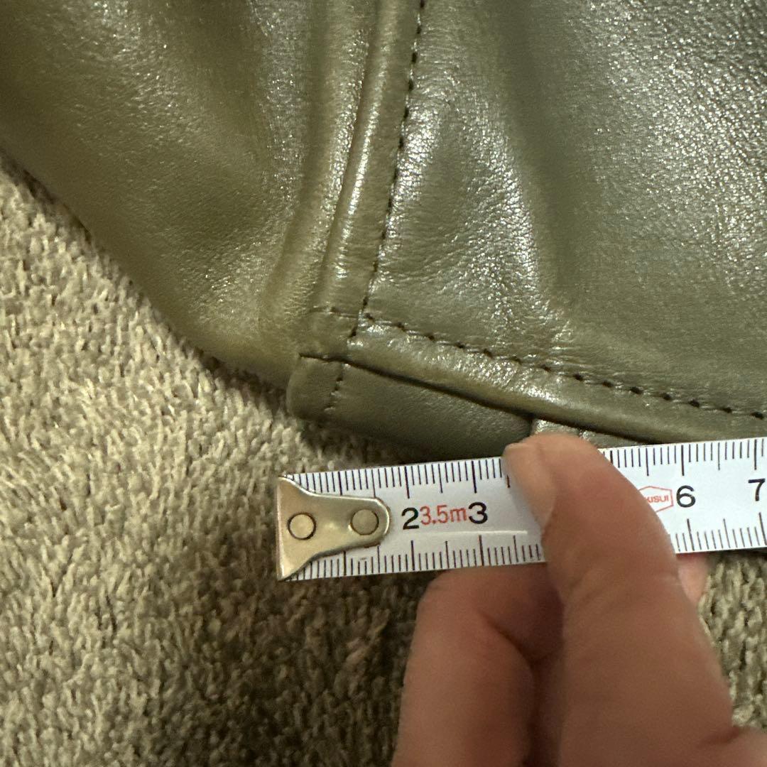 KADOYA ヘッドファクトリー オリーブ レザー シングルライダース カドヤ