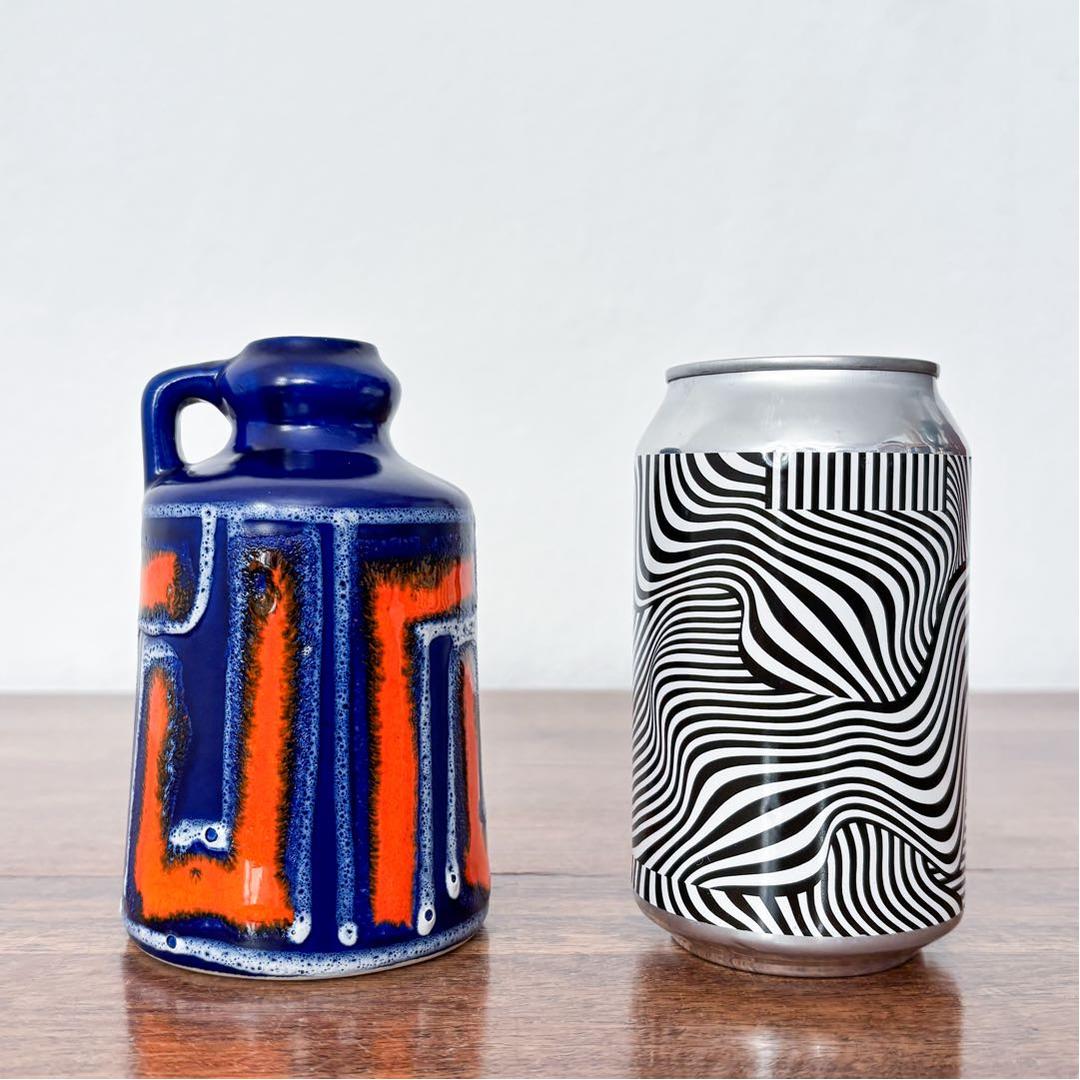 【東ドイツ Strehlaの花瓶】Fat lavaミッドセンチュリー 406