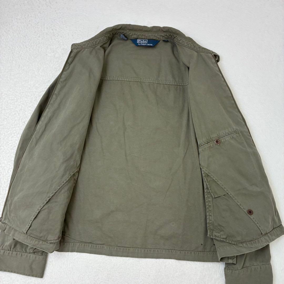 ポロバイラルフローレン　スウィングトップ　カーキ　ポニー刺繍　XL 90s