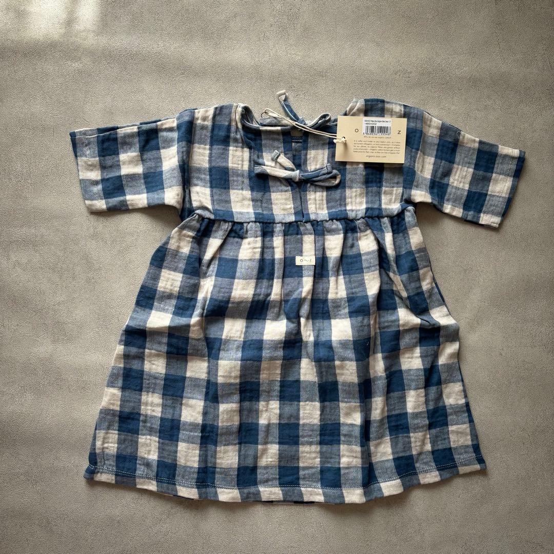 ワンピース organic zoo Blue Gingham Bella Dress