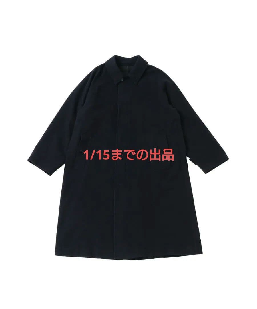 comoli　24AW カシミヤバルカラーコート　ネイビー