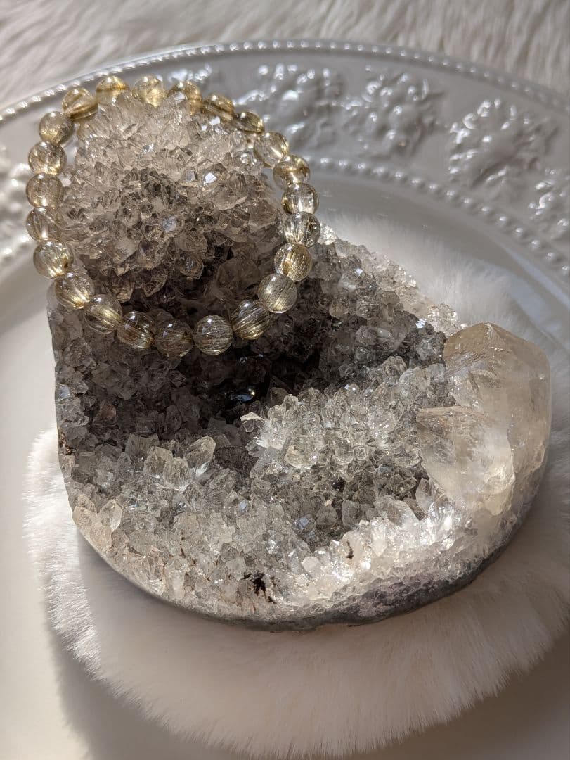 希少　♡グリーンアメジスト　花　皿♡　浄化にも