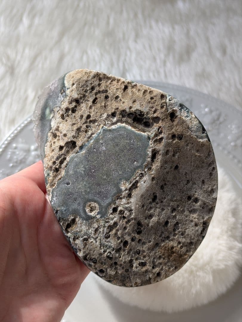 希少　♡グリーンアメジスト　花　皿♡　浄化にも