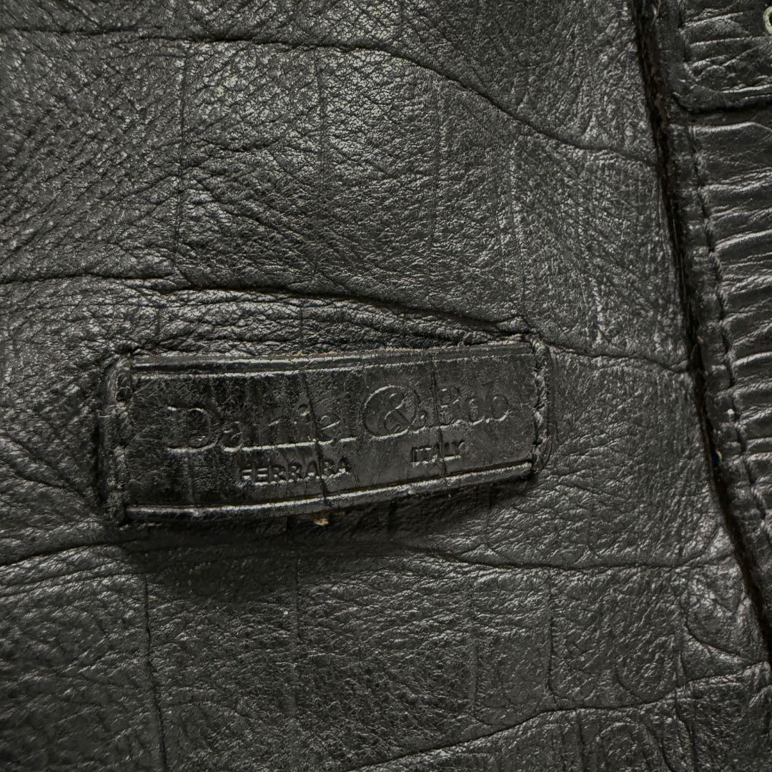 ダニエル&ボブ クロドーロ クロコ型押し レザー トート 黒 バーニーズ