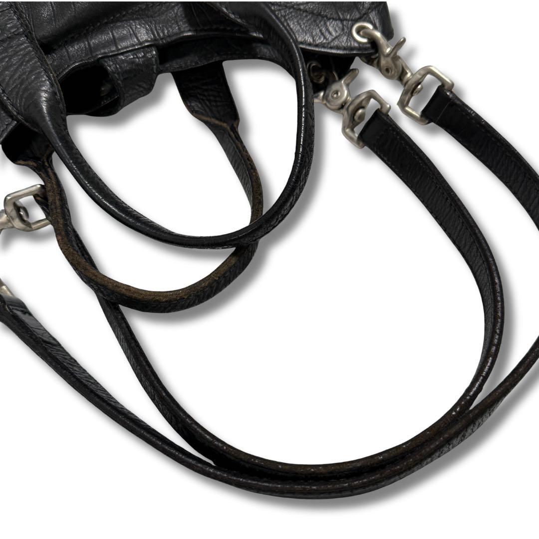 ダニエル&ボブ クロドーロ クロコ型押し レザー トート 黒 バーニーズ