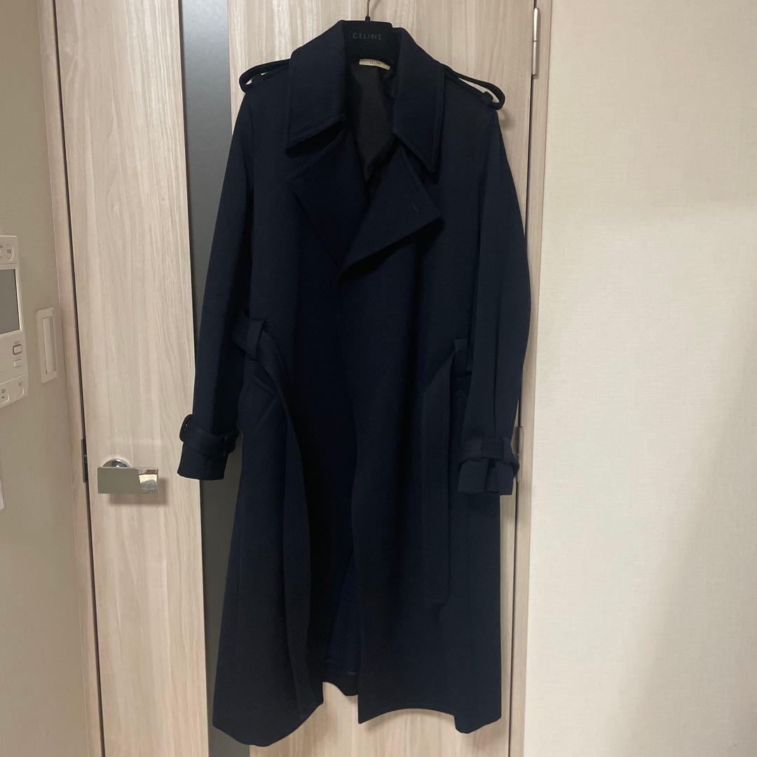 CÉLINE セリーヌ ネイビー ロングコート サイズ40
