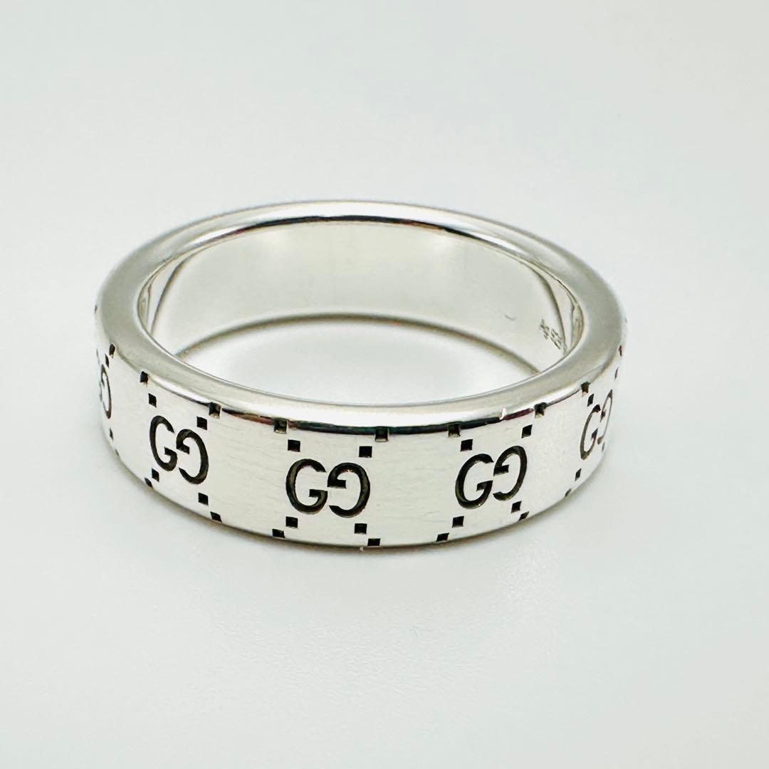 GUCCI グッチ　GG シグネチャ　シルバーリング　Ag925 18刻印