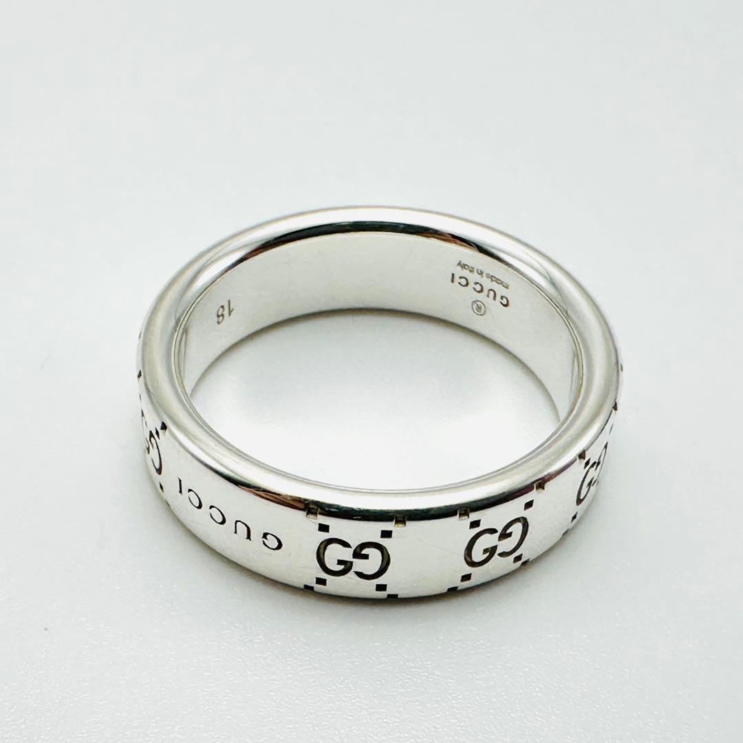 GUCCI グッチ　GG シグネチャ　シルバーリング　Ag925 18刻印