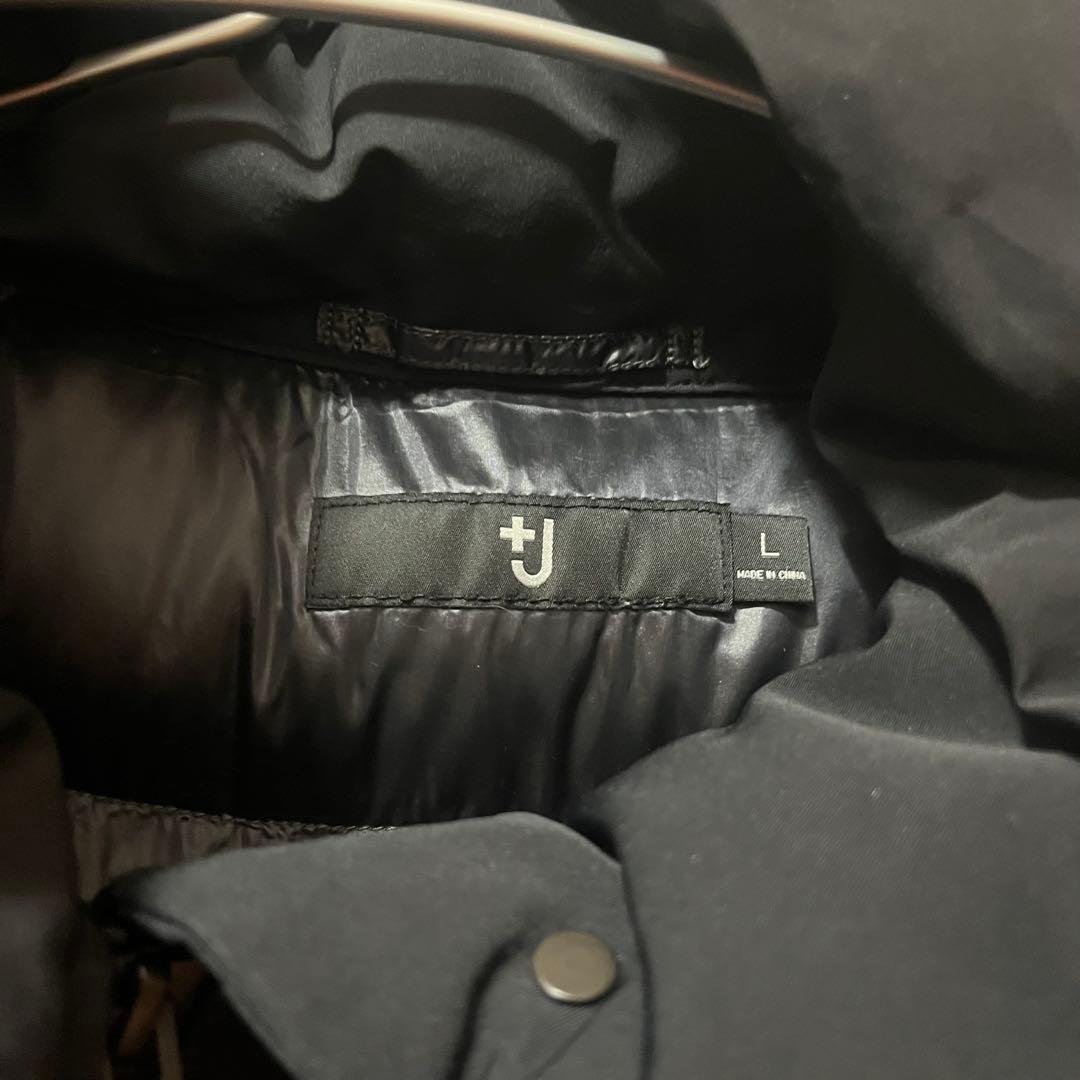 ユニクロ　+J ブラック ダウンジャケット Lサイズ　ジャンパー