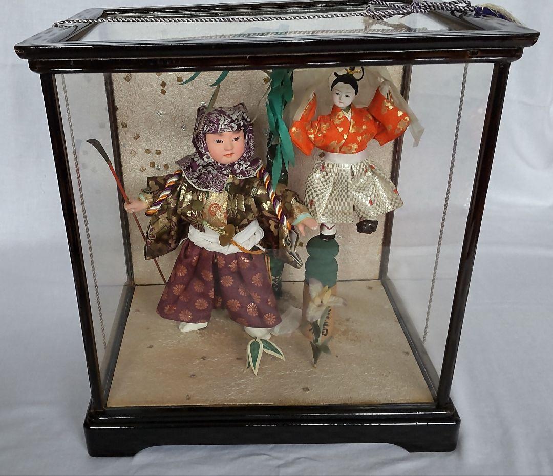 五月人形　弁慶と牛若丸　ケース入　昭和レトロ　アンティーク