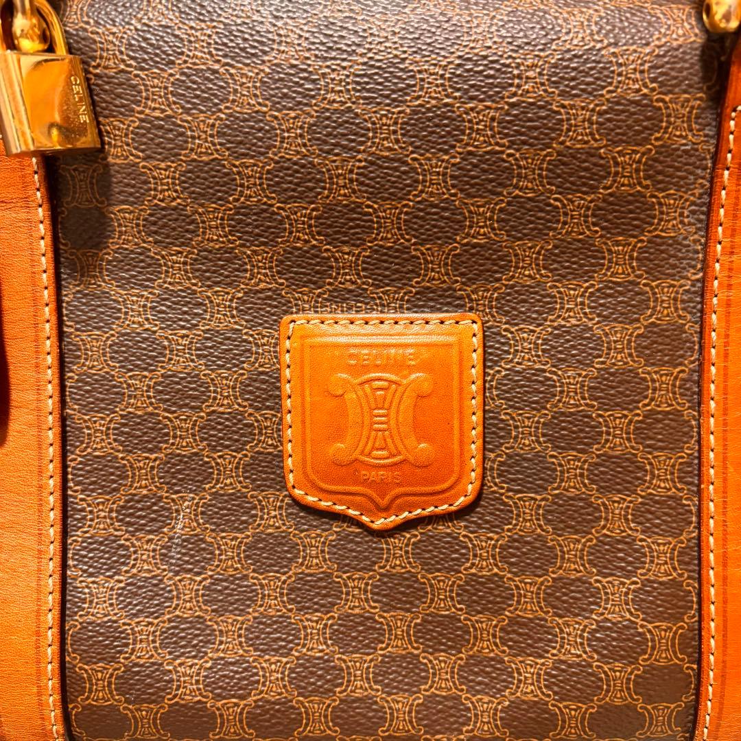 CELINE ボストンバッグ ブラウン/オレンジ