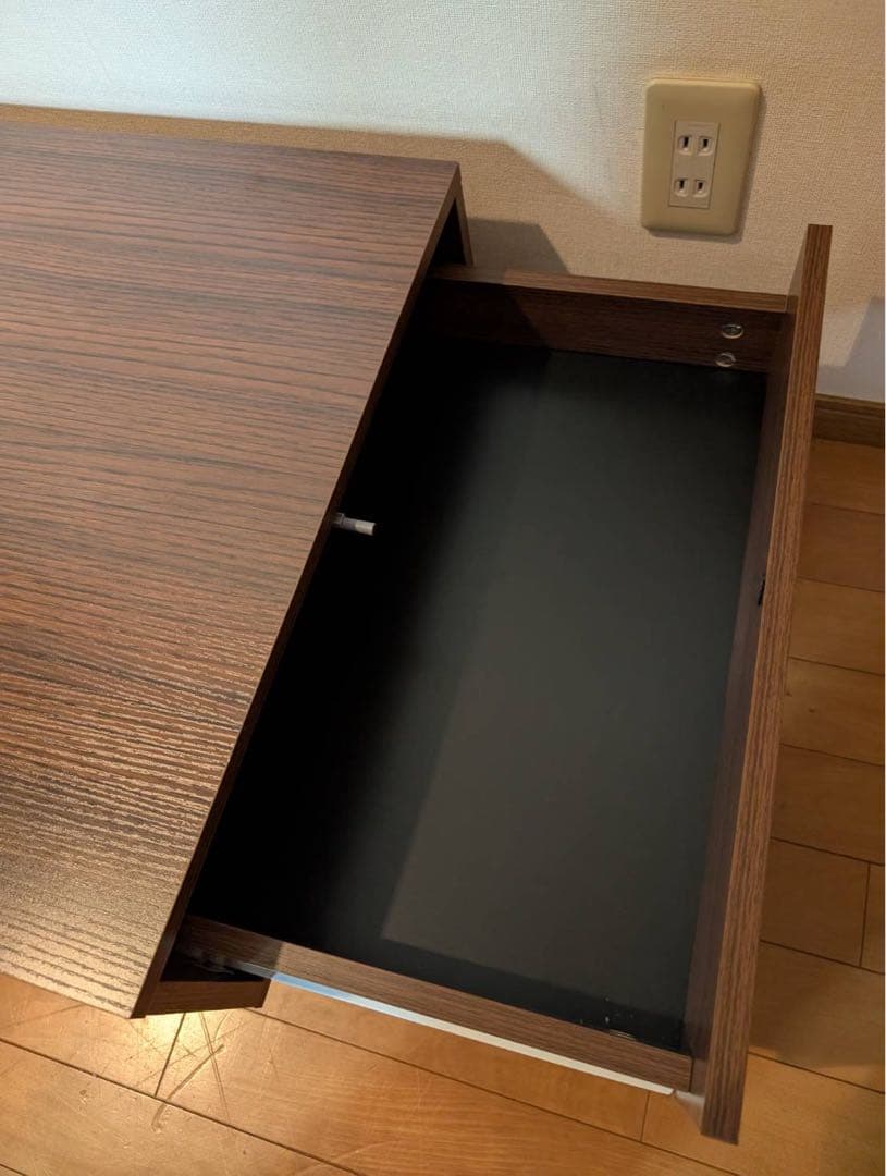 ■送料込■ニトリ 両サイド引き出し付きセンターテーブル ブラウン ローテーブル