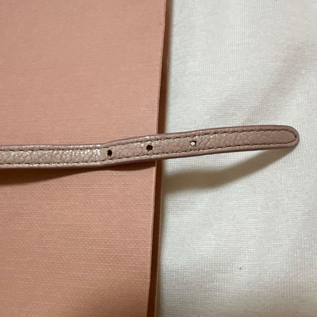 miu miu ライトピンク レザーブレスレット