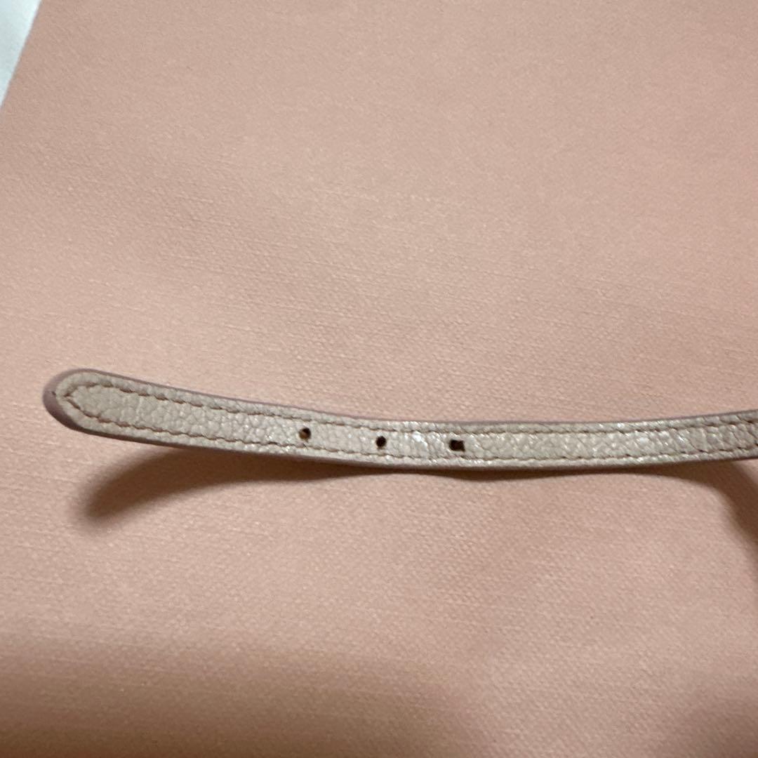 miu miu ライトピンク レザーブレスレット