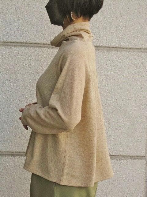 ババグーリ☆21年冬☆アルパカウールワイドPOクシュ襟ニット☆ベージュ☆美品です