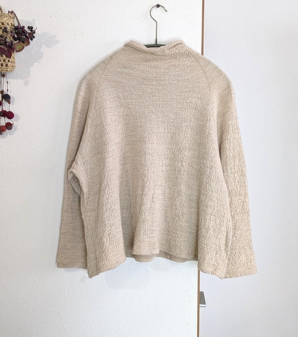 ババグーリ☆21年冬☆アルパカウールワイドPOクシュ襟ニット☆ベージュ☆美品です