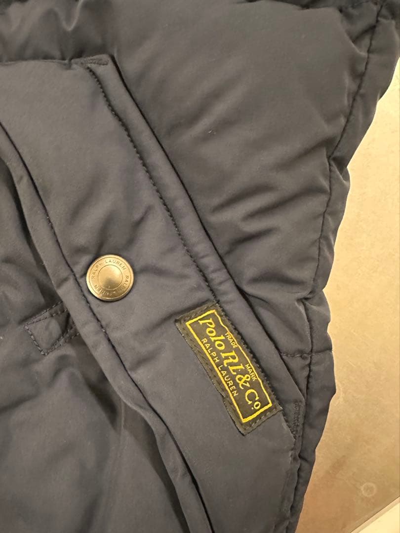 ラルフローレン　ネイビー フード付き ダウンベスト