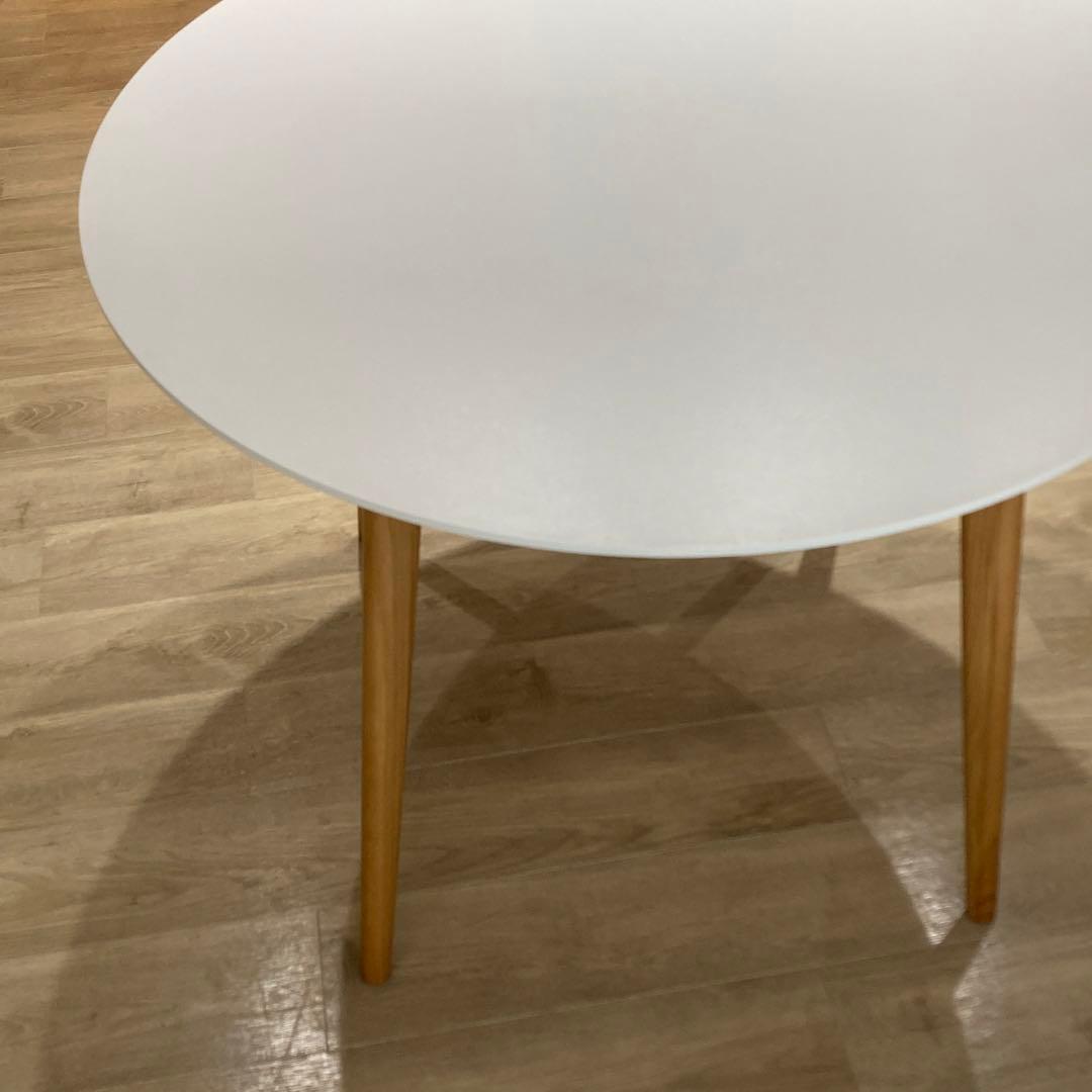 AZUMAYA ラウンドテーブル TAP-001WH ホワイト