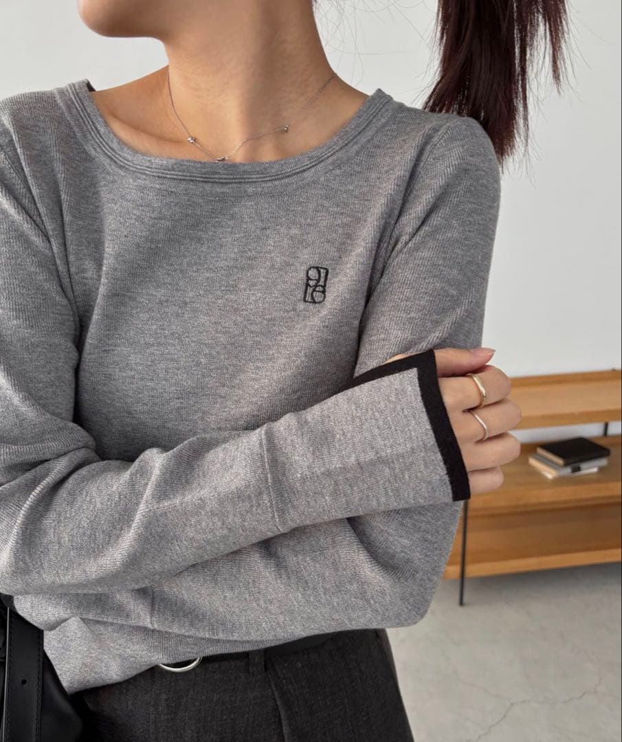 な*み様 1ポイントバイカラーニット