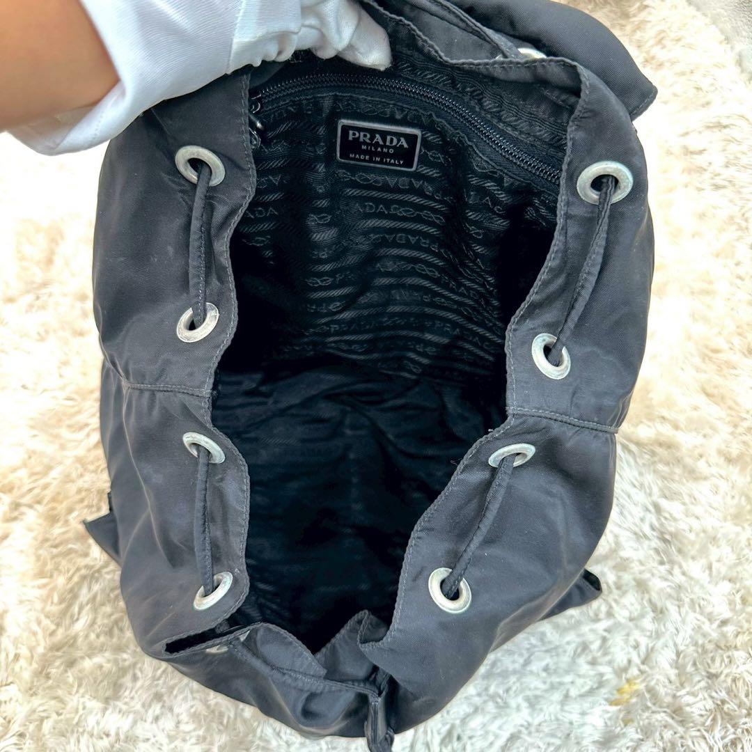【美品】PRADA リュック ブラック ナイロン 三角ロゴ ユニセックス