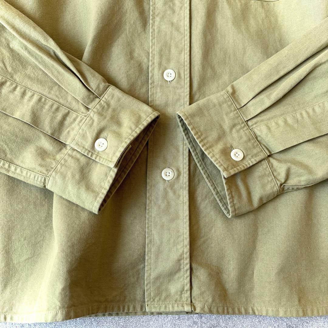 美品 MHL. XL コットン 長袖 シャツ 黄色 イエローマーガレットハウエル