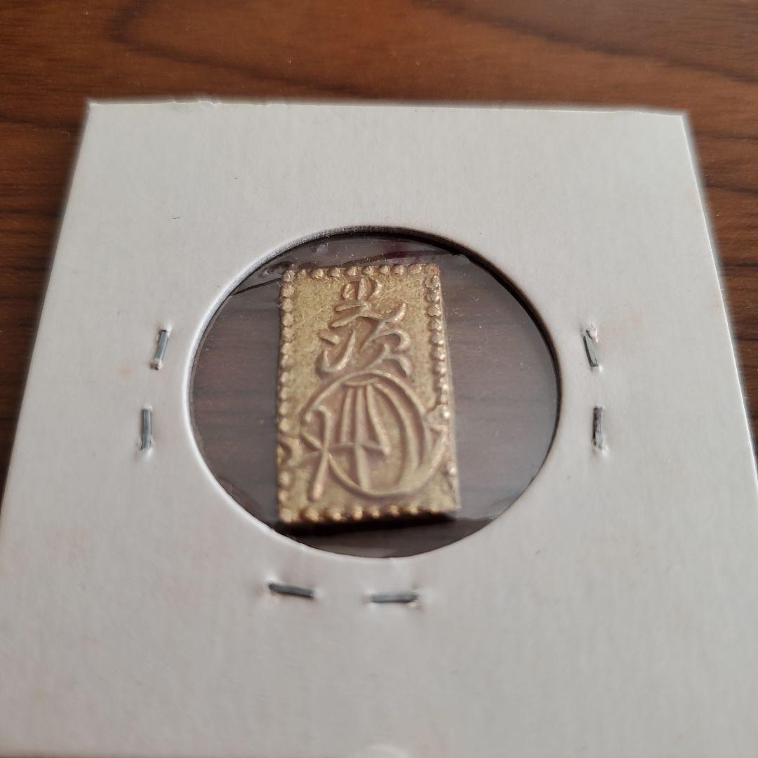 明治時代 二分金 花模様