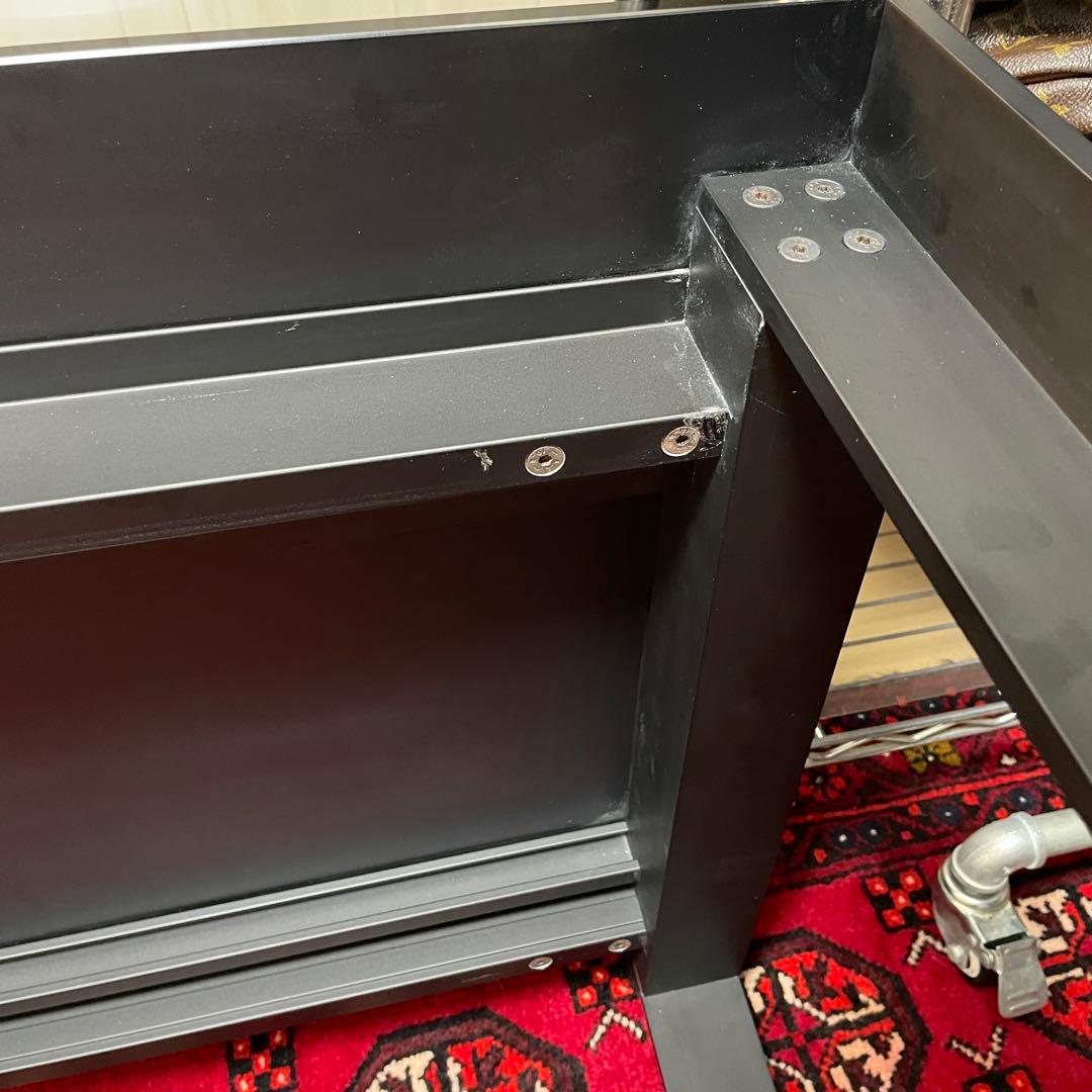 大塚家具　ブラックガラスのローテーブル