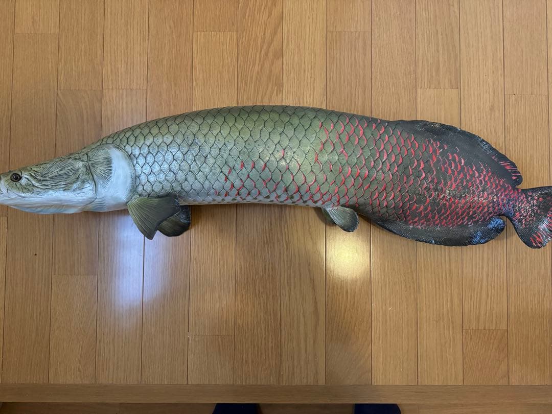 ピラルクのハンドメイドの魚模型