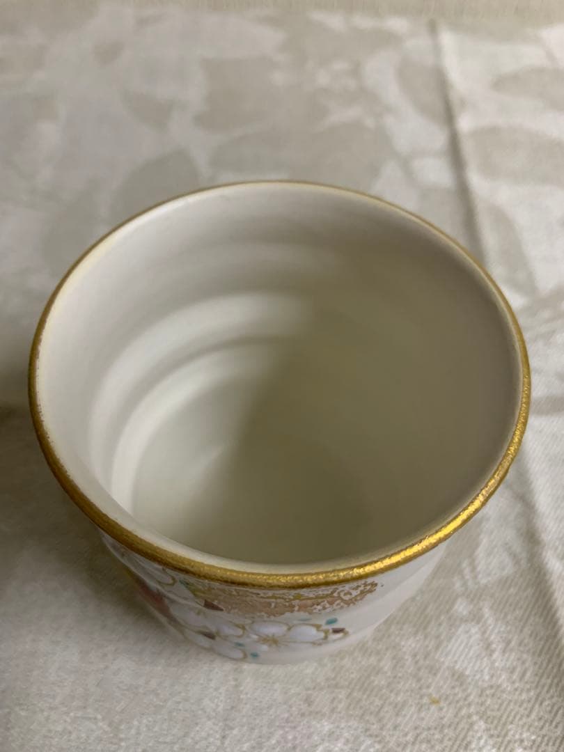 美品 京都雲楽窯 茶器セット 京焼清水焼 桜もみじ 陶器 湯呑み茶碗 急須 ペア