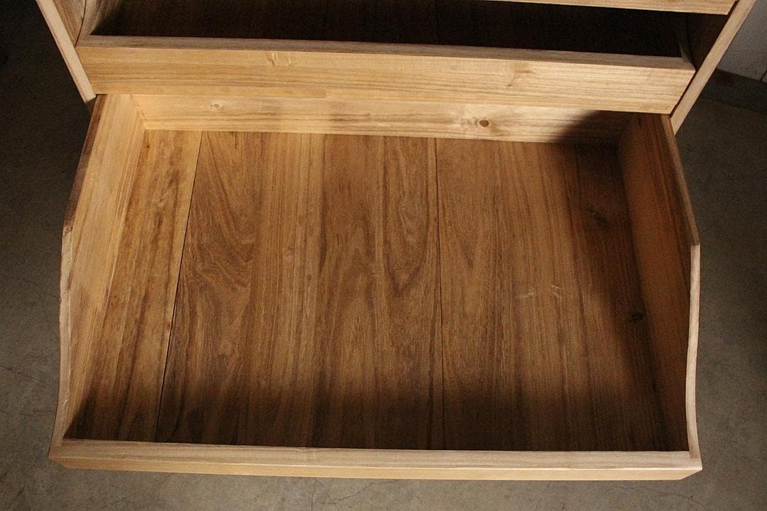 古い木製の引き出し4段　食器棚　キャビネット　古家具　古民家