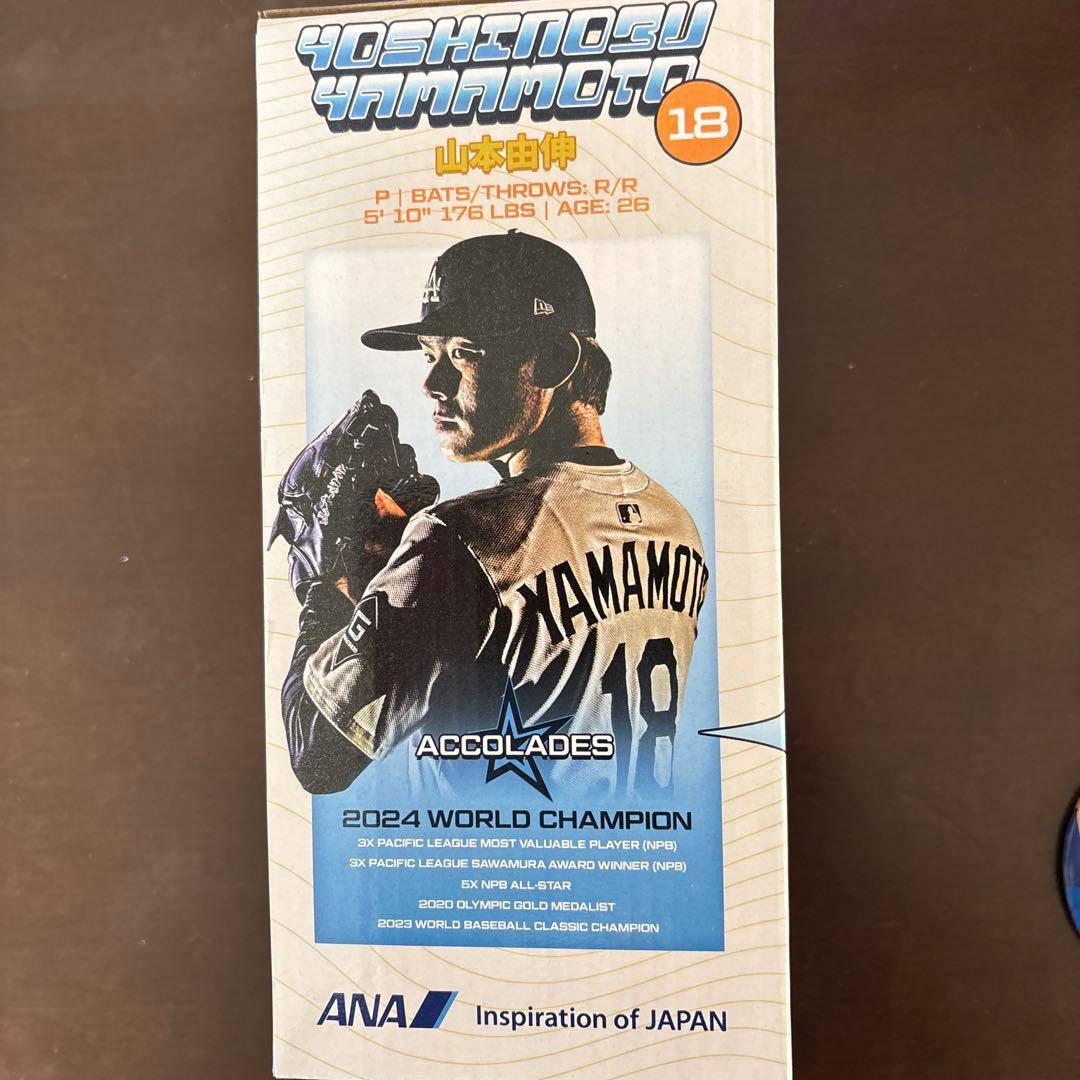 ベ*ュ様 ドジャース山本由伸ボブルヘッド人形