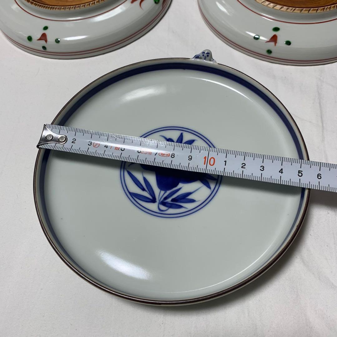 京焼 清水焼 二方花一閑人 銘々皿 5枚組 未使用