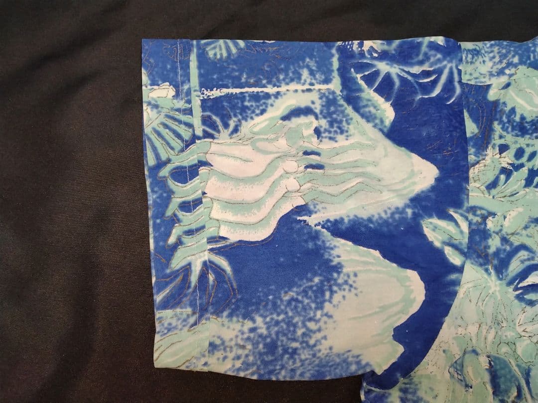 ビンテージアロハシャツ　50s〜60s alfred shaheen　メニュー柄