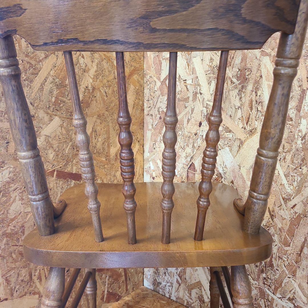 5 山善 椅子 アンティーク調 チェア　ウィンザーチェア