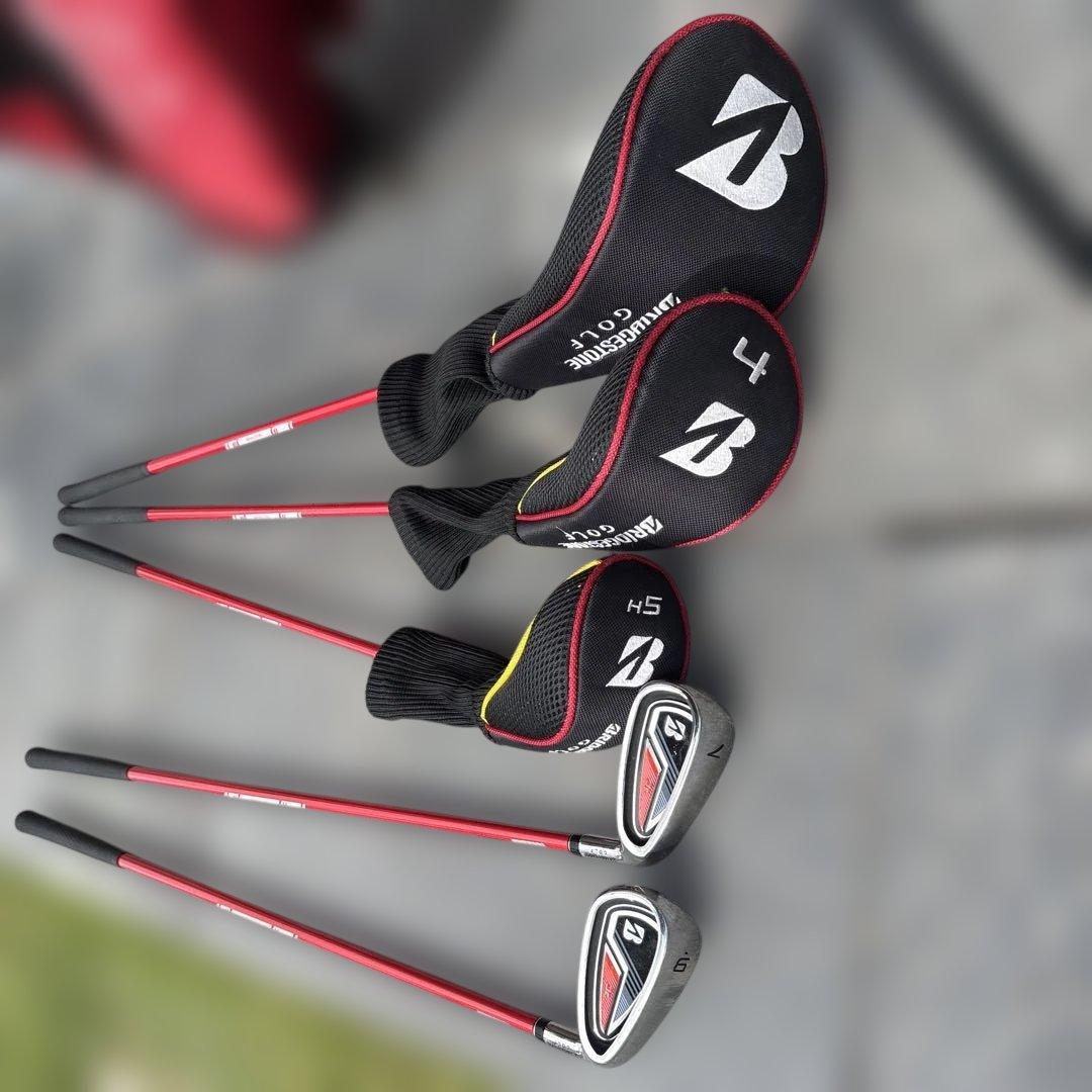 BRIDGESTONE GOLF キャディバッグ クラブセット レッド ジュニア