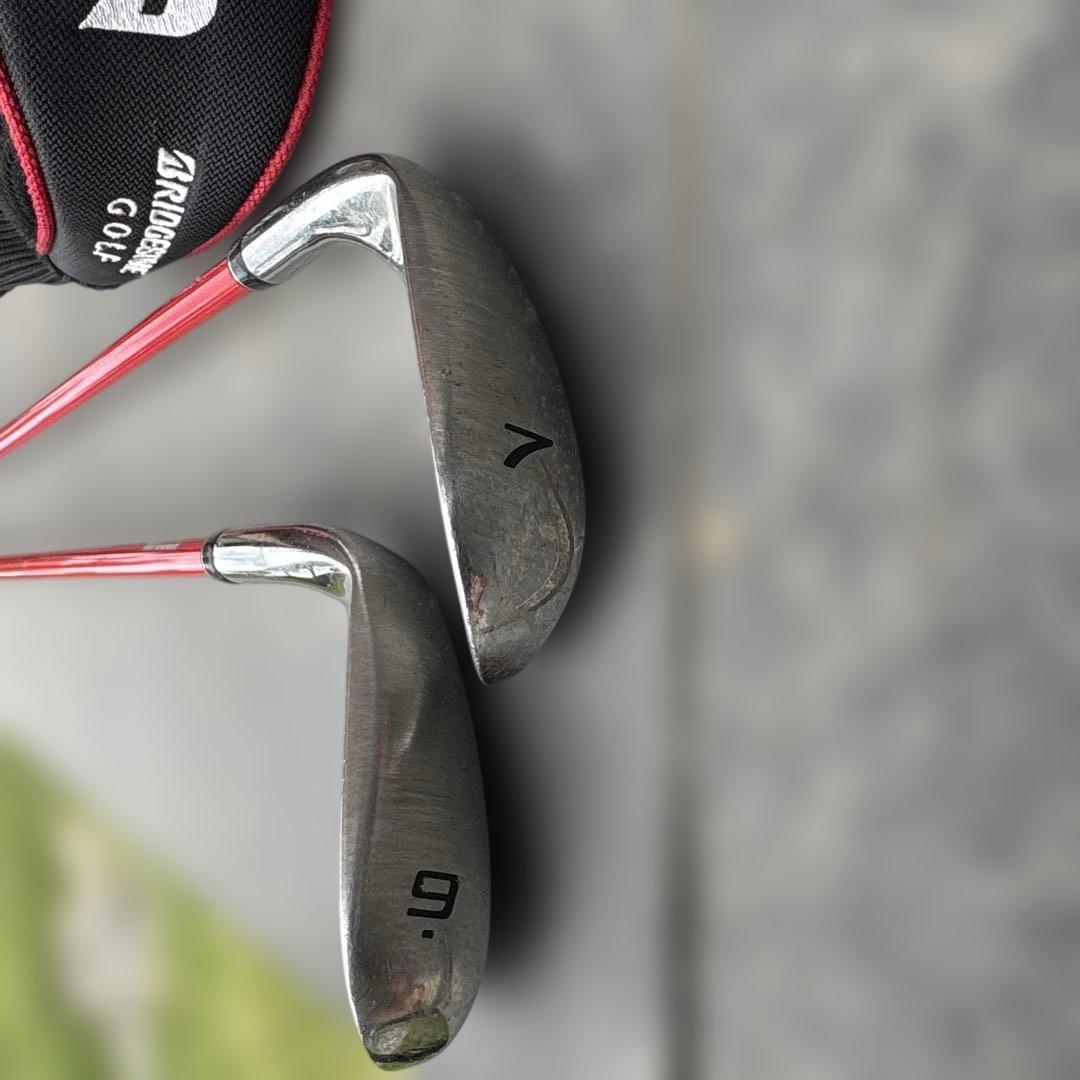 BRIDGESTONE GOLF キャディバッグ クラブセット レッド ジュニア