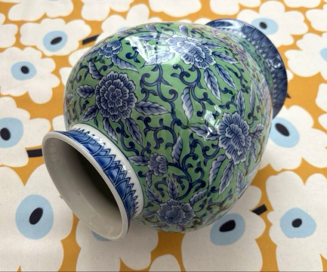 SALE✩.*˚美濃焼 三洋陶器 龍峰窯 花風流 染付花瓶