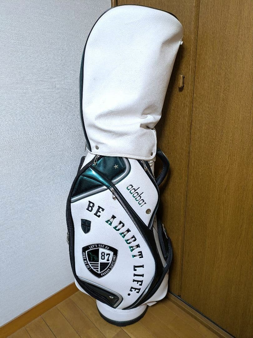 中古 adabat アダバット ゴルフ キャディバッグ【ホワイト/グリーン】